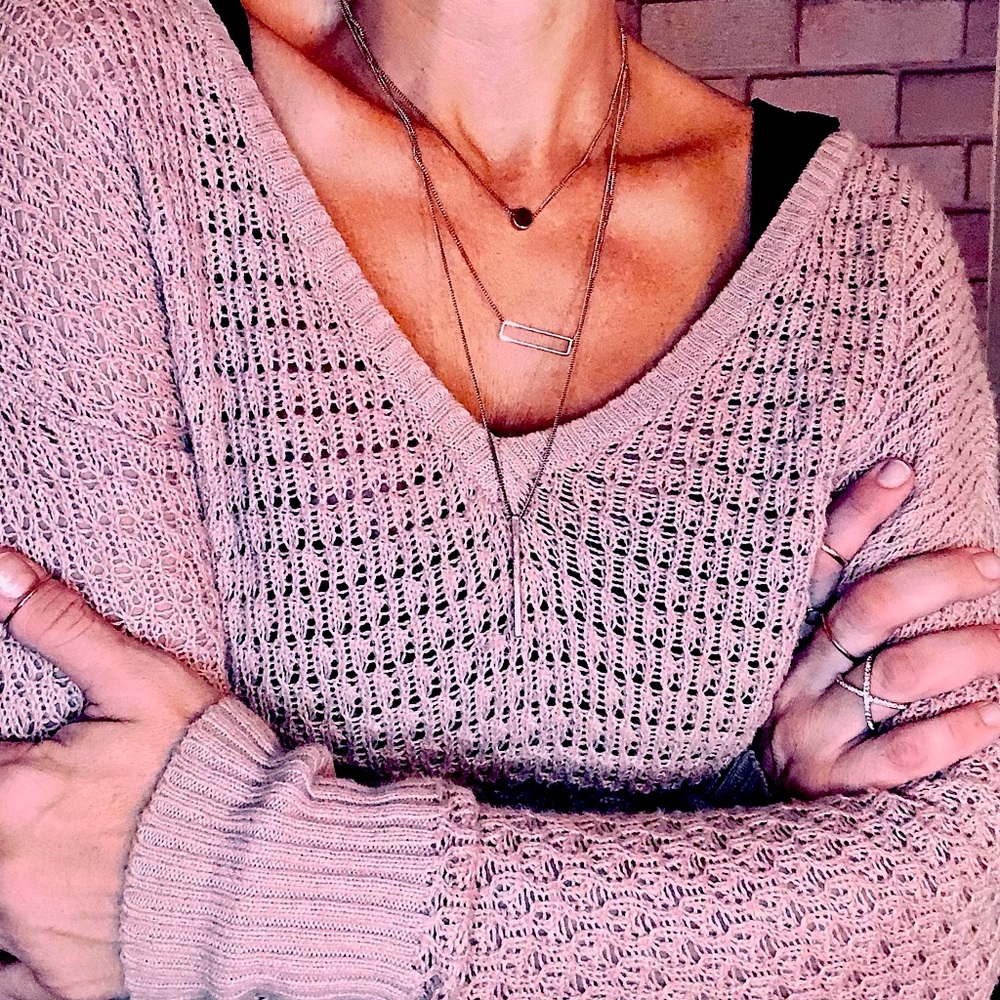 American Eagle pink sweater
